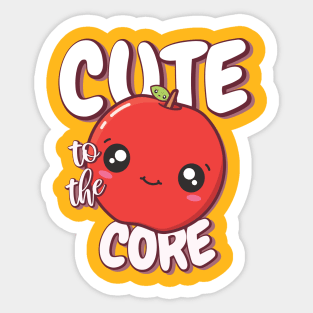 Cute To The Core - Apple Design Sticker